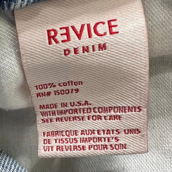 Revice Melrose Jean Shorts 26 Over It Denim Distressed Fold Over Cutoff Frayed - Picture 7 of 7